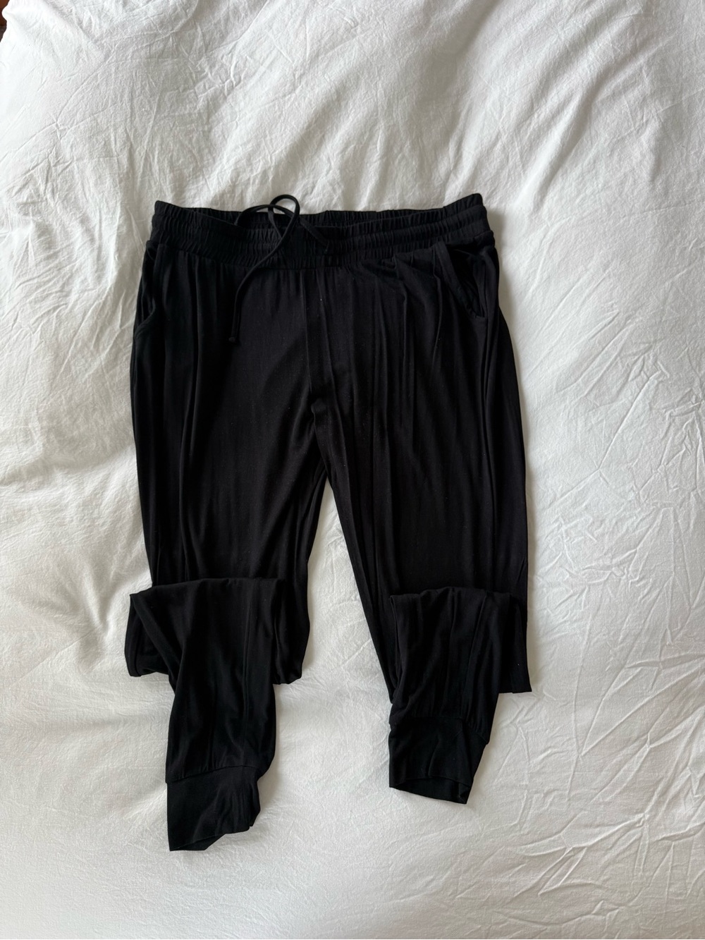 Free Birdies Super Soft Black Drawstring Jogger Pants - Lightweight Relaxed Fit
